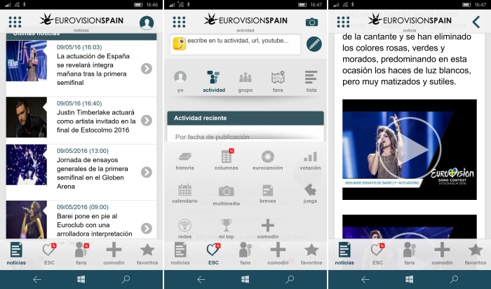 eurovision spain windows phone