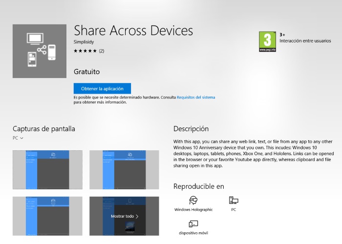 share across devices windows 10