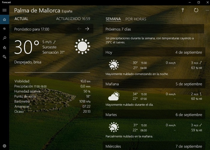 Forecast Windows 10