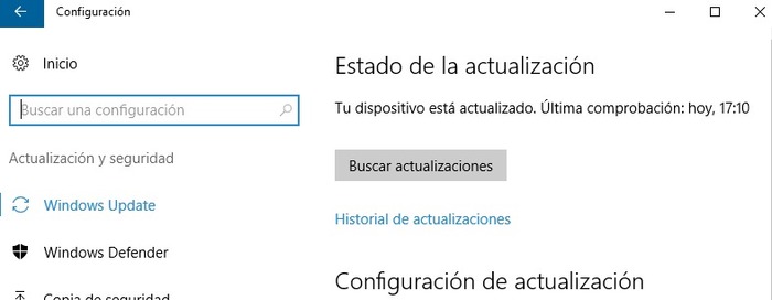 Windows Update buscar actualizaciones