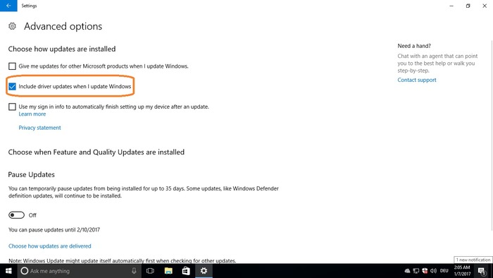 windows 10 desactivar actualizacion drivers