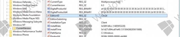 Windows-Cloud registro