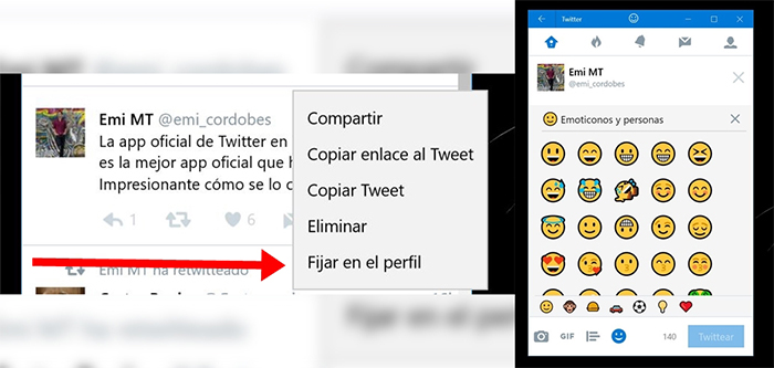 Nuevas opciones de la app de Twitter