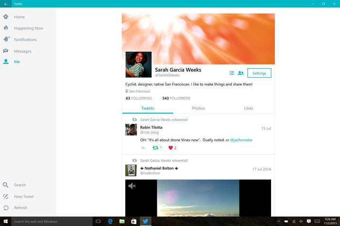 Twitter Windows 10