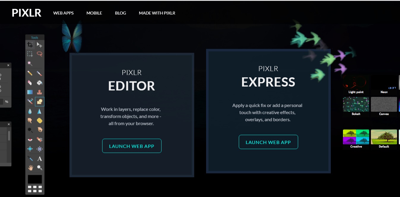 how to use pixlr editor online