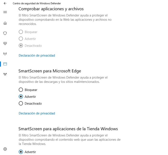 DESACTIVAR FILTRO SMARTSCREEN EN WINDOWS 10 Captura-SmartScreen-700x643