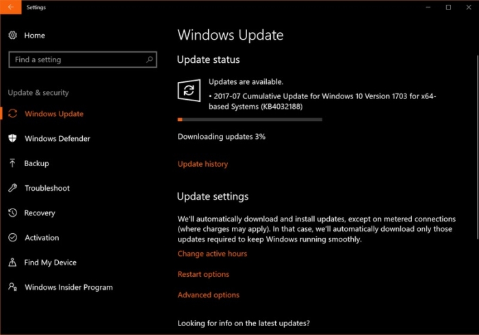 Update Windows Agosto