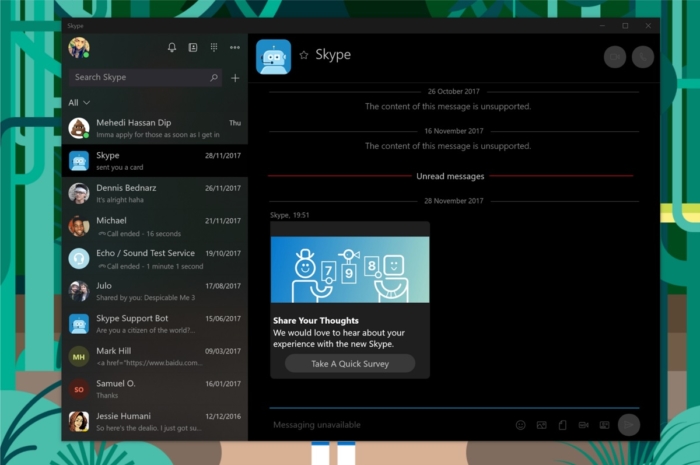 Skype Fluent Design