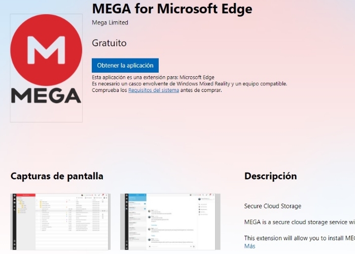 mega browser extension