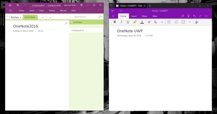 OneNote Versiones