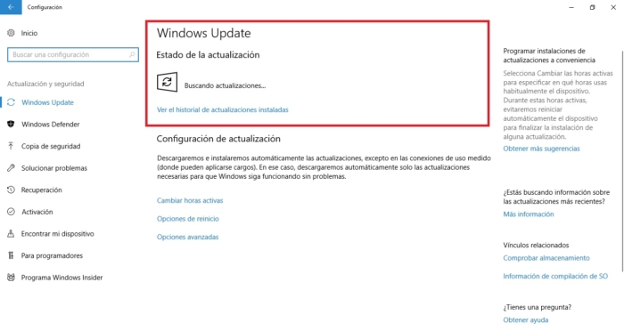 Windows Update Buscando