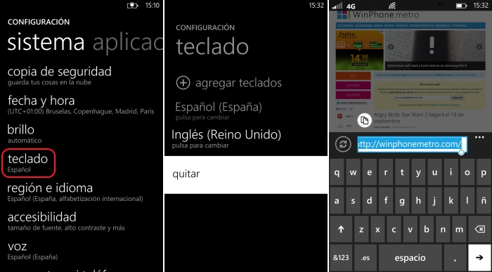 quitar idioma teclado windows phone 8