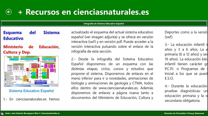 Captura de Ciencias Naturales en español