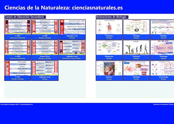 Ciencias Naturales en español, aplicación oficial I