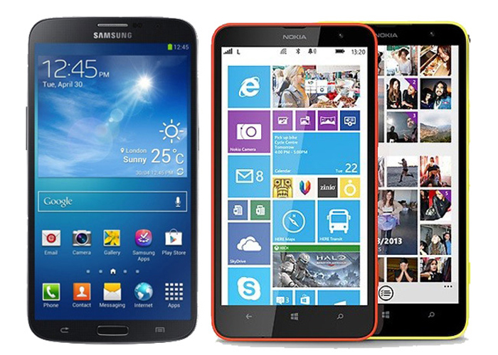 Nokia Lumia 1320 vs Samsung Galaxy Mega 6.3