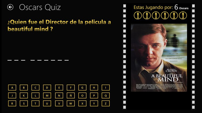 Oscar Quiz aplicación