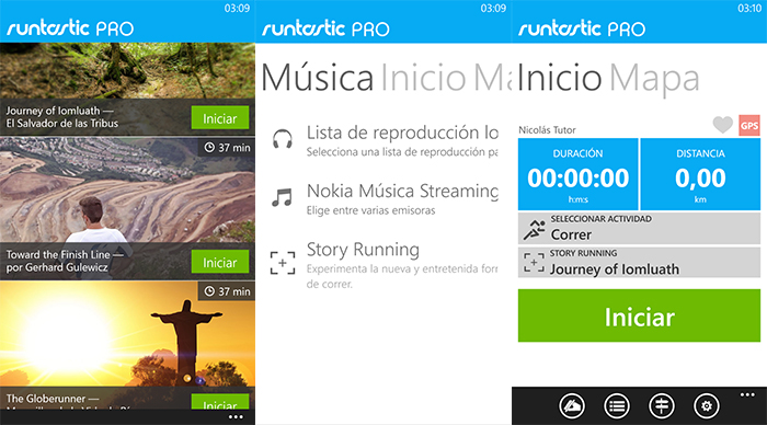 Capturas Runtastic